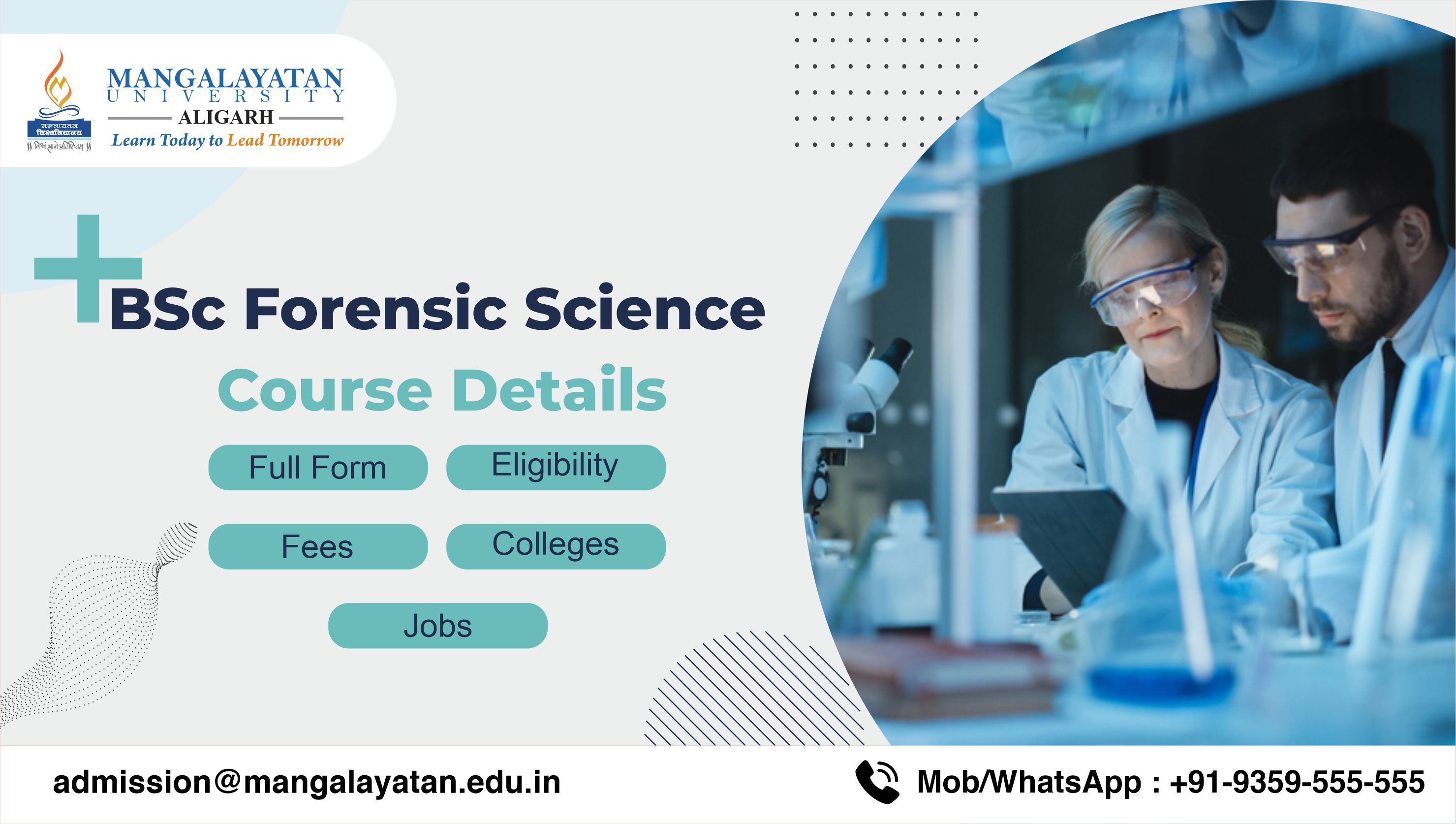 bsc forensic science admission